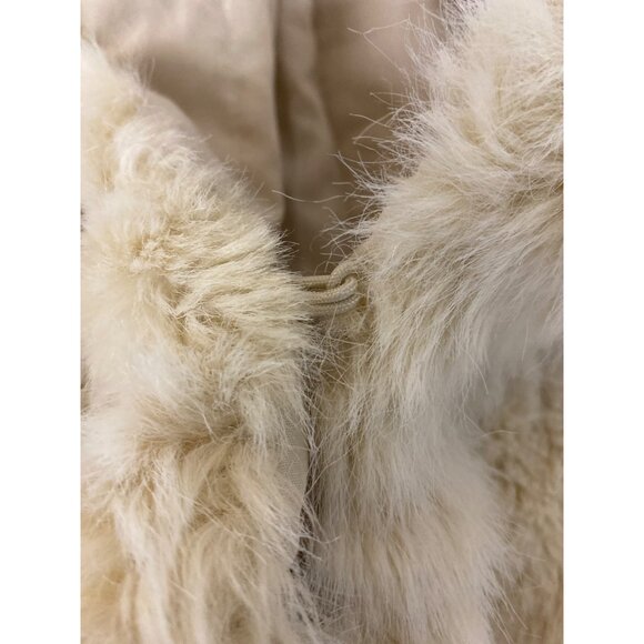 Zara Girls Faux Fur Coat Beige Size 13/14 - Picture 6 of 8